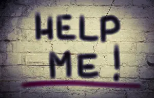 Symbolic Picture Of Depression Drucke: Help Concept