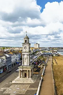 Aerial Photography UK Drucke: Herne Bay Clock Tower from a drone
