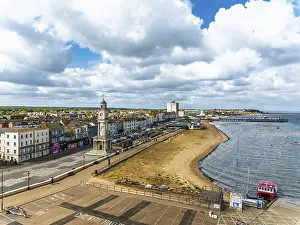 Aerial Photography UK Drucke: Herne Bay Clock Tower from a drone
