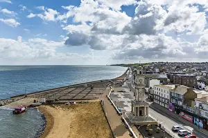British Urban Landscapes Drucke: Herne Bay Clock Tower from a drone