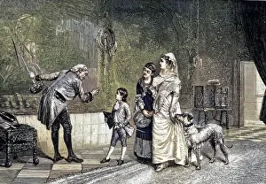 Historical Depiction Drucke: The heroic deeds of the ancestor
