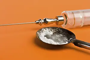 Injection Syringe Drucke: Heroin needle, instruments