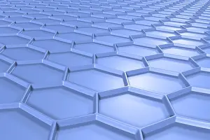 Textured Surface Structure Drucke: Hexagonal structure, 3D illustration
