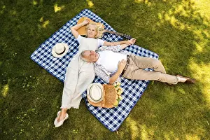 Recreational Activities For Seniors Drucke: High angle elderly couple relaxing