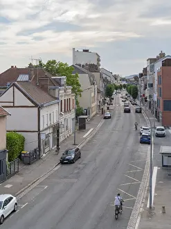 Urban Environment Photos Drucke: High angle impression of Troyes