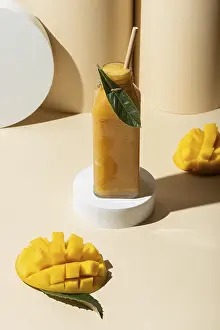 Balanced Diet Ideas Drucke: High angle mango juice bottle