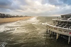 The Hague Beach Drucke: High angle view of the beach of The Hague