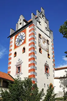 Bavarian Parliament Building Drucke: High Castle, Gate Tower also Clock Tower