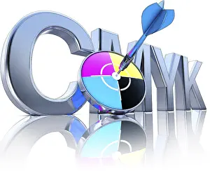 High Resolution Images Drucke: high resolution 3D rendering of a cmyk concept