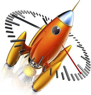 Modern Aviation Technology Drucke: High resolution 3D rendering of a count down