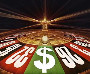 Las Vegas Tourist Attraction Drucke: high resolution 3D rendering of a roulette