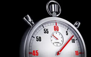 Time Of Day Concept Drucke: high resolution 3D rendering of a stop watch