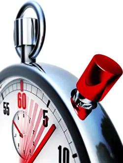 Deserted Sports Venue Drucke: High resolution 3D rendering of a stop watch