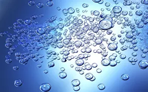Autumnal Atmosphere Image Drucke: high resolution 3D rendering of a water background