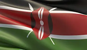 Kenya Flag Drucke: High resolution close-up flag of Kenya