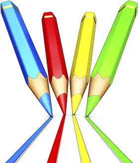 Colored Pencils Drucke: High resolution rendering of colored pencils
