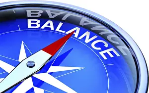 Healthy Eating Motivation Drucke: High resolution rendering of a compass with a balance icon