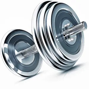 Healthy Eating Nutrition Drucke: high resolution rendering of dumb bells