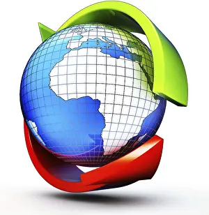 Renewable Energy Solutions Drucke: high resolution rendering of a global concept