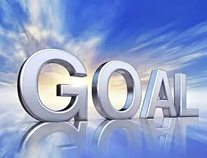 Computer Graphic Image Drucke: high resolution rendering of a goal icon