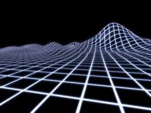 Digital Landscape Drucke: Hills formed by a grid structure