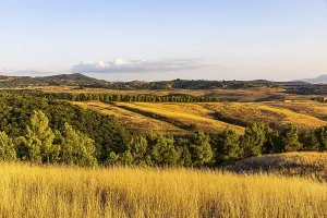 Central Italy Photography Drucke: Hilly landscape in the evening light