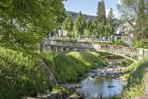 German Federal Republic Bridges Drucke: Historic bridge in the sunlight