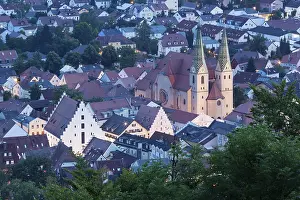 Historic German Town Drucke: Historic centre in the evening