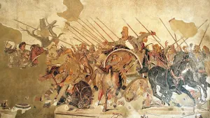 Das Alexander-Mosaik, das um 100 v. Chr. entstand.