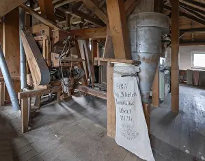 European Historic Sites Drucke: Historic plansifter in a former corn mill
