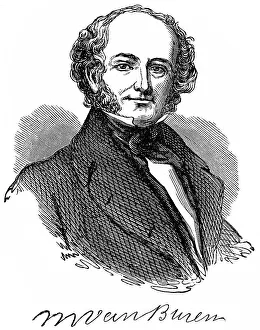 Portrait Of A President Drucke: Historical drawing from the U.S