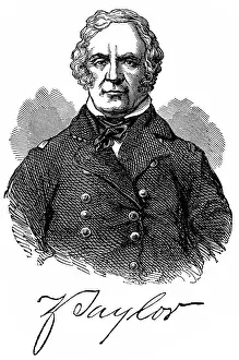 Zachary Taylor Portrait Drucke: Historical drawing from the U.S