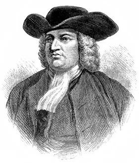 Historical Portraits USA Drucke: Historical drawing from the U.S