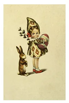 Easter Egg Artwork Drucke: Historical Easter greetings card