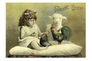 Happy Easter Images Drucke: Historical Easter greetings card