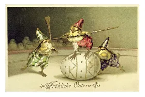Easter Greeting Card Drucke: Historical Easter greetings card