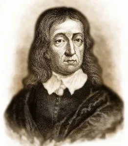 British Philosopher Drucke: Historical engraving, digitally processed