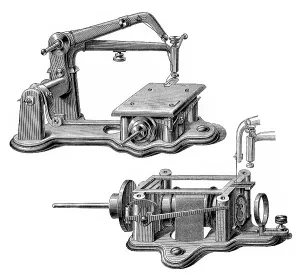 Sewing Machine History Drucke: Historical graphic representation