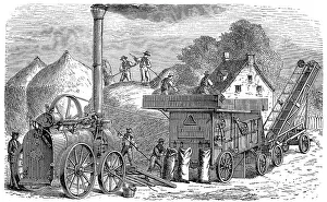 Historical Steam Engine Drucke: Historical graphic representation