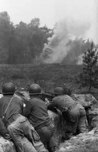 Lueneburg Heath Landscape Drucke: The basic training of conscripts in 1965 in a barracks in Dortmund