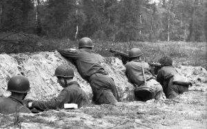 Heathland Scenery Germany Drucke: The basic training of conscripts in 1965 in a barracks in Dortmund