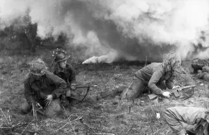 Lueneburg Heath Landscape Drucke: The basic training of conscripts in 1965 in a barracks in Dortmund