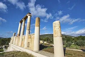 Deserted Sacred Building Drucke: Historical temple with columns