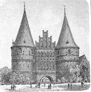 Gothic Style Entrance Drucke: Holstein Gate, Holsteiner Tor c