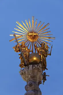 Bildhauerei Drucke: Heilige Dreifaltigkeitssäule, Linz, Oberösterreich.