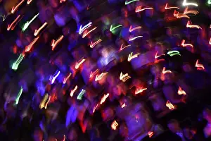 Bunte Abstrakte Kunst Drucke: Lichtspurenflecken.