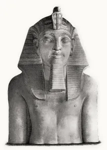 Ancient Egyptian Pharaoh Drucke: Horemheb, the last pharaoh of the 18th Dynasty of Egypt