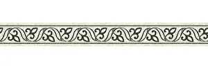 Mosaic Border Tiles Drucke: Horizontal border mosaic tiles, vector pattern