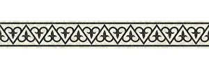 Ceramic Floor Design Drucke: Horizontal border mosaic tiles, vector pattern