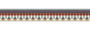 Mosaic Border Tiles Drucke: Horizontal border mosaic tiles, vector pattern